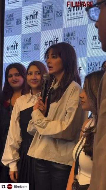 @ananyapanday at @lakmefashionwk with Nif global Student