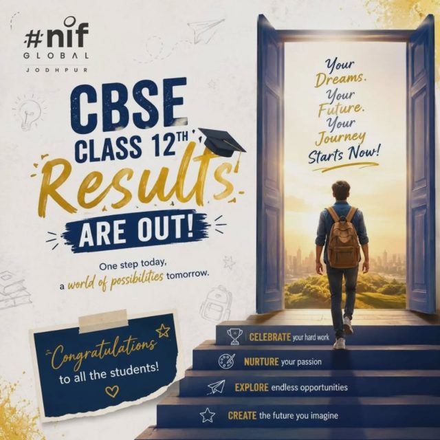 Congratulations 🎉

CBSE Class 12th Results are finally out✅
Celebrate your efforts, trust your journey, and get ready for the next big step. 
✨ Your future begins now.✨
 Today is not just about marks — it’s about growth, dedication, and dreams turning into reality.
To every student: Be proud of how far you’ve come.
The best chapters are still waiting ahead. 🌍✨

#Results2026 #SuccessJourney #StudentLife #NIFGlobalJodhpur #designcareer