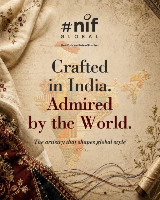 Crafted with heritage, styled for the world. 
From timeless textiles to iconic craftsmanship, India’s artistry continues to inspire global fashion. 

Every motif tells a story. Every thread carries tradition.

#NIFGlobal #CraftedInIndia #IndianCraftsmanship