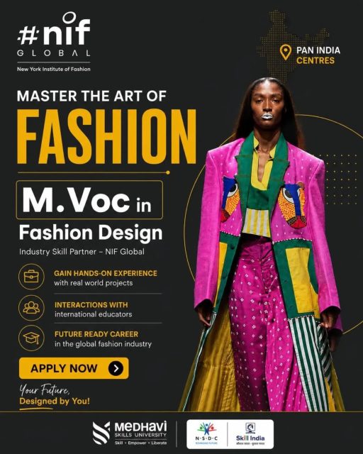 Shape Your Future in Fashion with NIF Global. 

Turn your creativity into a successful career through industry-focused learning, expert mentorship, and global opportunities. Build the skills, confidence, and portfolio to thrive in the ever-evolving world of fashion.

#NIFGlobal #FashionEducation #AdmissionsOpen2026

[Fashion Design, Creative Careers, Industry Mentorship, Global Exposure, Design Innovation, Future Designers, Skill Development, Higher Education]