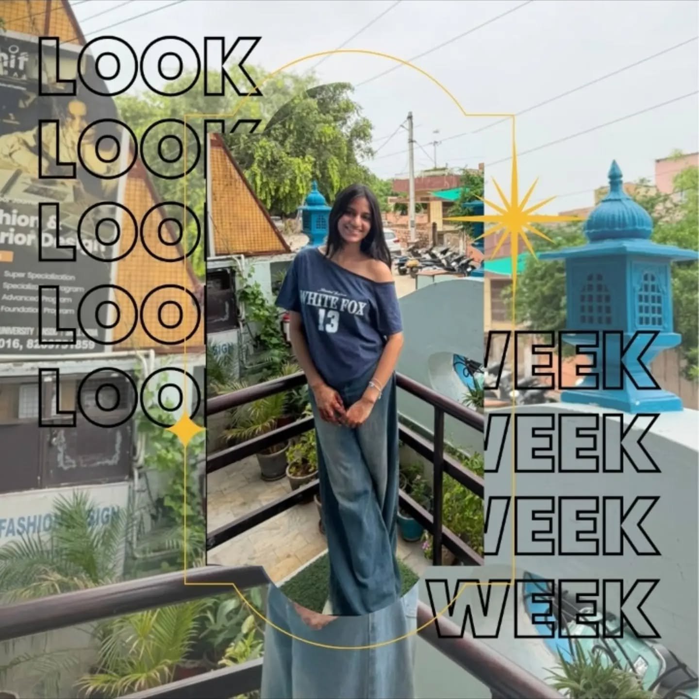 || Look of the Week || Jahnvi Abani #interiordesign student of NIF GLOBAL JODHPUR
In frame - Jahnvi Abani 
.
Effortlessly cool in an oversized off-shoulder graphic tshirt paired with relaxed wide-leg denim. A perfect blend of comfort, confidence, and everyday street style.
 .
Post credit - @tanishka_jain28