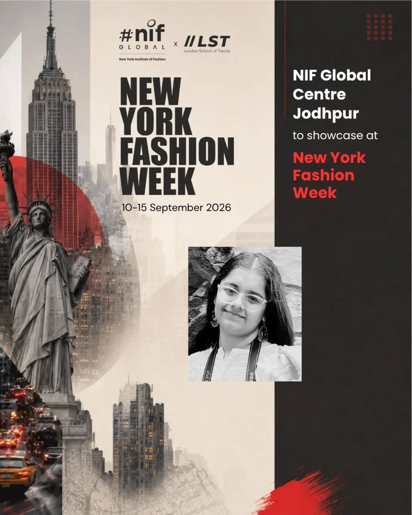 🎉Congratulations to our talented NIf GLOBAL JODHPUR Student designer @_mishi.18
(Mishita Sharma ) who will be showcasing her creations at the upcoming New York Fashion Week September 2026
#NIFGLOBALJODHPUR #newyorkfashionweek2026
#proudmoment #FASHIONDESIGN
#timetoshine