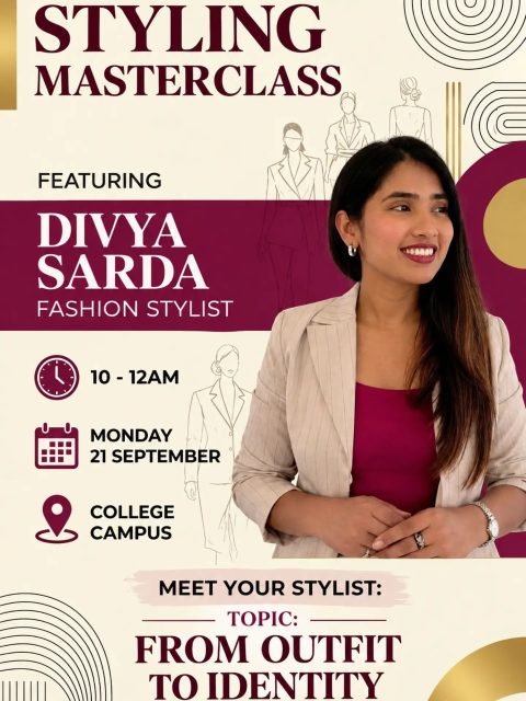 ✨ STYLING MASTERCLASS at NIF Global Jodhpur! ✨
Get ready to explore the art of transforming outfits into identity with fashion stylist Divya Sarda. 👗✨
Join us for an inspiring session on “FROM OUTFIT TO IDENTITY” and discover how styling goes beyond fashion — it’s about expressing who you are. @divya_sarda
📅 21 September | Monday
📍 NIF Global Jodhpur
#NIFGlobalJodhpur #StylingMasterclass #DivyaSarda #FashionStylist #FromOutfitToIdentity Fashion